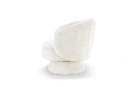 Draaibare designfauteuil BOSSA NOVA 80cm bouclé wit