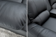Exclusieve 2-zits bioscoopbank 190 cm zwarte lederlook met bekerhouder