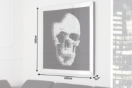 Exclusieve afbeelding wanddecoratie MIRROR SKULL 100x100cm Diamond Skull XXL