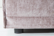 Grote Poef hocker HEAVEN 100cm taupe fluweel in landelijke stijl