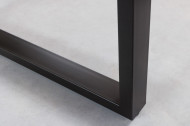 Massieve boomstam eettafel GENESIS 140cm acacia boomrand onderstel