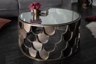 Salontafel messing in visschaal ABSTRACT 70cm