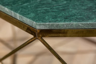 Salontafel Messing met Marmer Blad Groen Diamond 69 cm