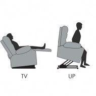 Sta OP RELAX Fauteuil MET LIFTFUNCTIE MONTRÉAL IN HALF LEDER GRIJS