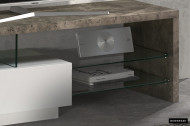TV-MEUBEL Spring WIT MAT/BETON look 180cm