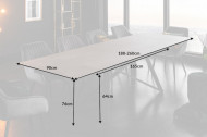 ATLAS uitschuifbare eettafel 180-220-260cm keramisch blad in betonlook
