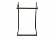 Design bijzettafel CIA 40cm acacia massief houten zwarte dienbladtafel
