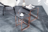 Design bijzettafel set van 3 ELEMENTS 40cm antraciet koper