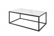 Design salontafel SYMBIOSE 100cm wit keramiek in marmerlook