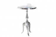 Edele design bijzettafel SAVOY 55 cm gepolijst zilver