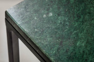 Elegante salontafel groen met marmerblad 50cm met een gepolijst