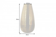 Elegante vaas ORIENT 50cm goud in gehamerd rasterpatroon
