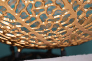 Filigraan design kom ABSTRACT BLAD 45cm goud handgemaakt
