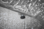 Filigraan design salontafel LEAF 80cm zilver handwerk