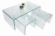 Glazen Salontafel model trio 90cm