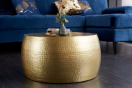 Handgemaakte salontafel ORIENT III 60cm goud gehamerd design