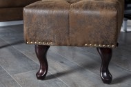 Hocker Model: Chesterfield - Antiek Bruin