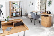 Industrieel bureau STUDIO 110 cm eiken-look laptoptafel met haarspeldpoten
