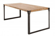 Industrieel design eettafel FACTORY 200cm acacia wit gekalkt