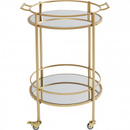 Kare Design Bartrolley tafel glas goud