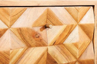 Massief houten bureau ALPINE 135 cm natuurlijke acaciahoningafwerking met opberglades