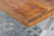 Massieve eettafel LONG ISLAND 160cm mangohout X-frame landelijke stijl
