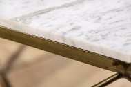 Salontafel Messing met Marmerblad Wit Diamond 69 cm