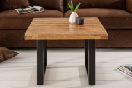Solide salontafel IRON CRAFT 60 cm mangohout industrieel design