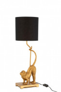 Tafel Lamp Aap Jerry Goud Zwart