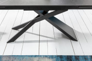 Uitschuifbare eettafel keramiek in grafietlook PHORIA 180-220-260 cm