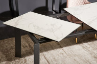 Uitschuifbare eettafel X7 180-240cm wit marmereffect keramisch blad modern design