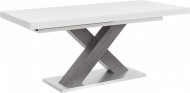 Uitschuifbare wit mat Eettafel "Comfort C", 180-280 cm met X-onderstel in grafiet 180-280 cm