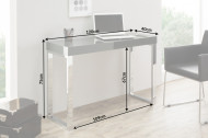Design console GRIJS BUREAU 120cm donkergrijs hoogglans kantoortafel