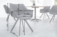 Design Stoel Antiek Grijs THE DUTCH RETRO met armleuningen