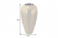 Elegante vaas ORIENTAL 50cm goud in wild gehamerd design