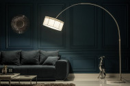 Exclusief design booglamp EXTENSO 230 cm wit met wit marmeren voet