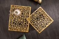 Handgemaakte salontafel Gold 50cm set van 2 goud in gap design