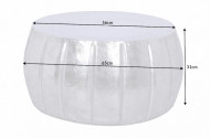 Handgemaakte salontafel MARRAKESH 65cm zilver met gehamerd design