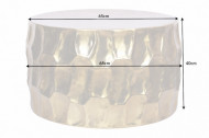 Handgemaakte salontafel ORGANIC ORIENT 68 cm goud gehamerd design