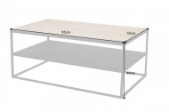 Industriële salontafel APPARTEMENT 95cm geolied eiken met tweede plank
