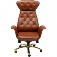 Luxe Bureaustoel messing model Brady Draagvermogen tot 500 kg