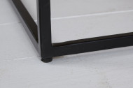 Massieve salontafel 110cm acaciahout naturel zwart met lades