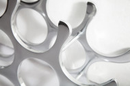 Modern wijnrek FLAME 48 cm zilver voor 10 flessen flessenhouder