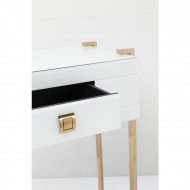 Moderne glamour-look consoletafel bedekt met gekleurd glas 134cm
