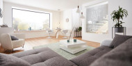 Moderne Salontafel Mat wit met draaibaar bovenblad 78x78cm