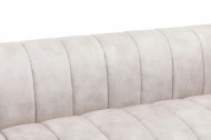 Retro 3-zitsbank NOBLESSE 225cm champagne fluwelen 3-zitsbank met decoratief stiksel