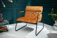 Retro fauteuil mosterdgeel fluweel met sierstiksel