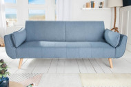 Scandinavisch Design slaapbank 215cm lichtblauw bed functie 3-zits bank