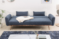 Slaapbank Stof blauw 208 cm 3-zits inclusief kussens