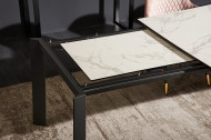 Uitschuifbare eettafel X7 180-240cm wit marmereffect keramisch blad modern design